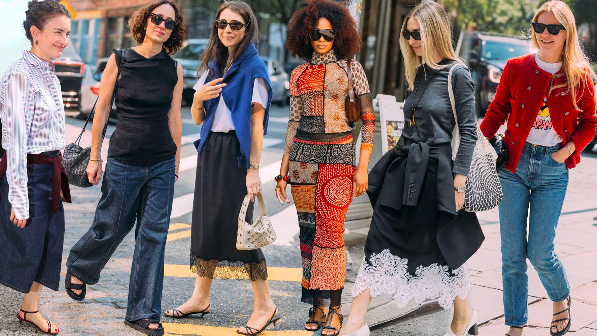 Models present modern interpretations of classic American fashion during a New York runway show
